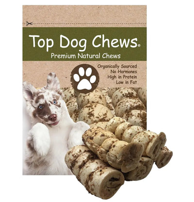 Buffalo Cheek Rolls – 5 Pack Bully-Dusted Dog Treat